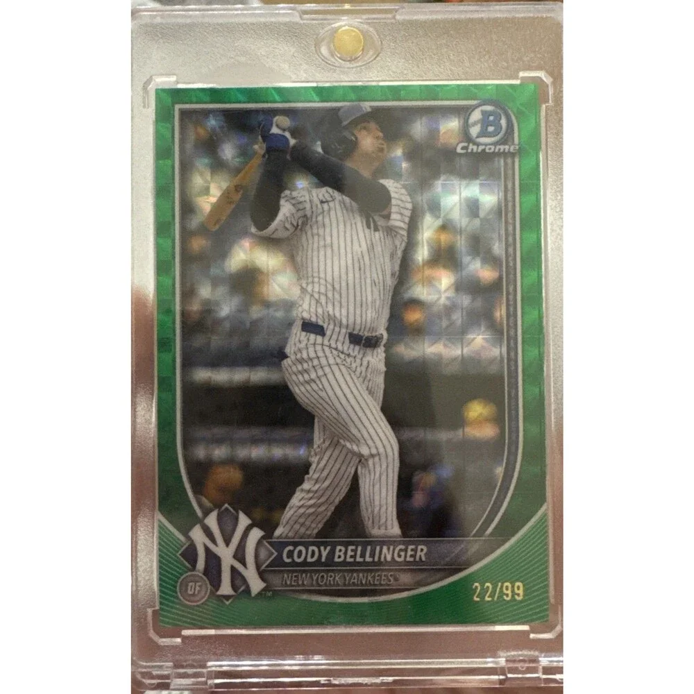 2025 Bowman Chrome Green Geometric Refractor 22/99 Cody Bellinger #78